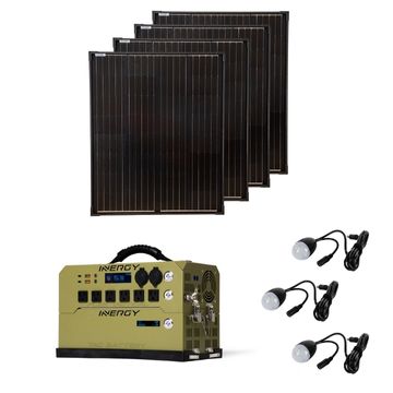 Gold Kit—Inergy Flex Tactical 1500 Power Station with 4 Storm Panels