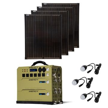 Gold Plus Kit—Inergy Flex Tactical 1500 Power Station with 4 Storm Panels with One Additional Flex TAC Battery