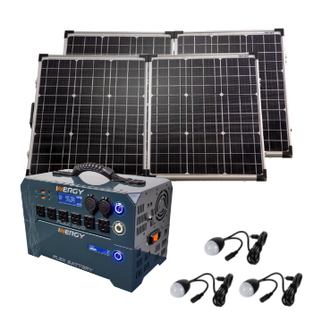 Silver Kit—Inergy Flex 1500 Power Station with 2x 100W Ascent 100 Folding Panels