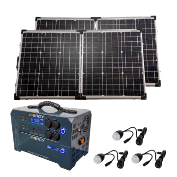 Silver Kit—Inergy Flex DC Power Station with 2x 100W Ascent 100 Folding Panels