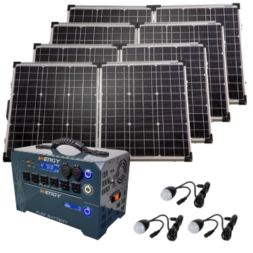 Gold Kit—Inergy Flex 1500 Power Station with 4x 100W Ascent 100 Folding Panels